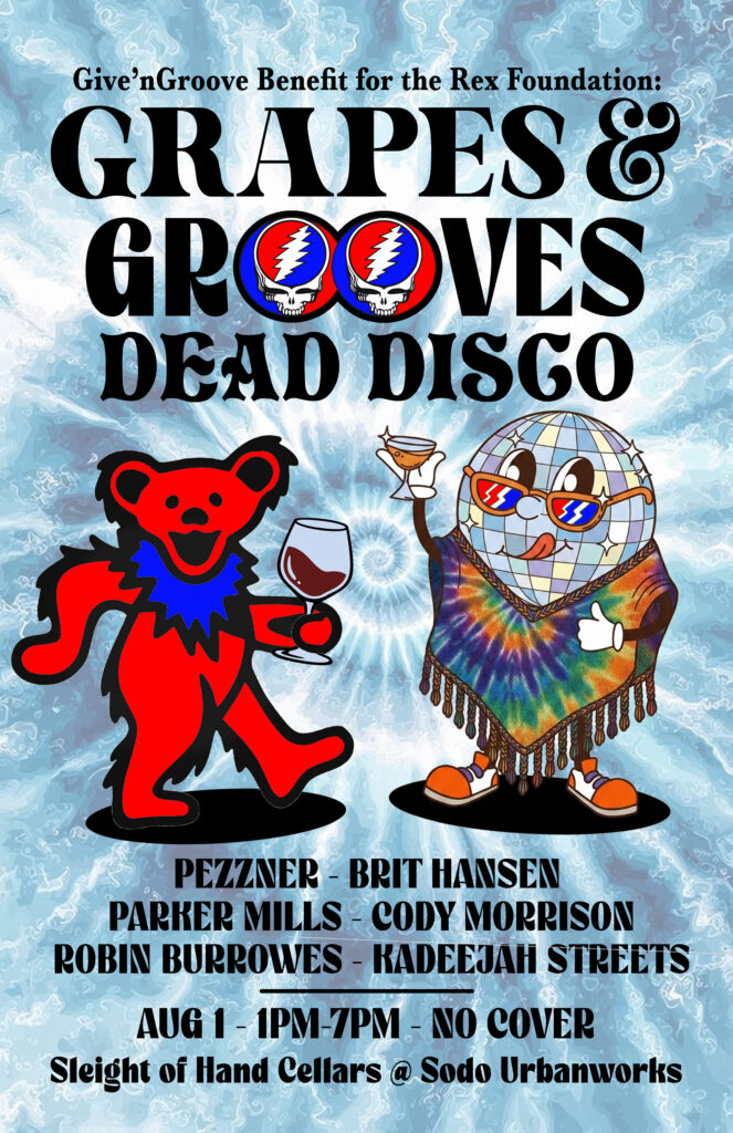 Grapes & Grooves Dead Disco benefit flyer